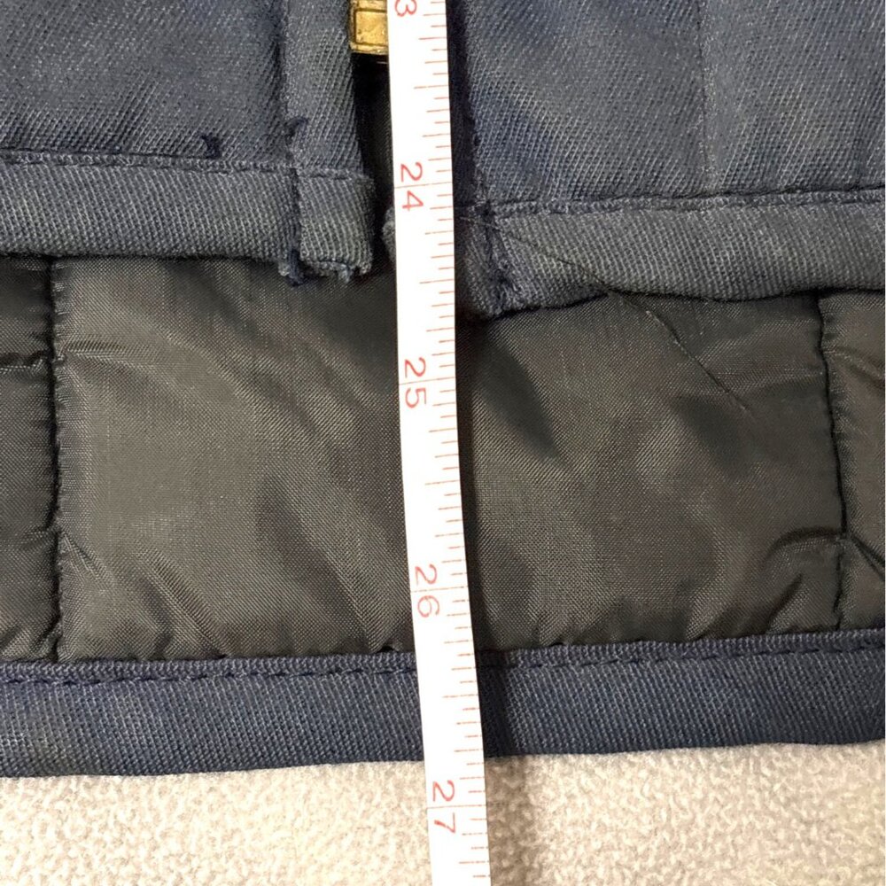 Durable Press Navy Blue Quilted Vest Large USA Made Polyester Cotton Blend - Picture 5 of 5